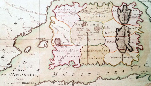 Carte de l'atlantide de platon