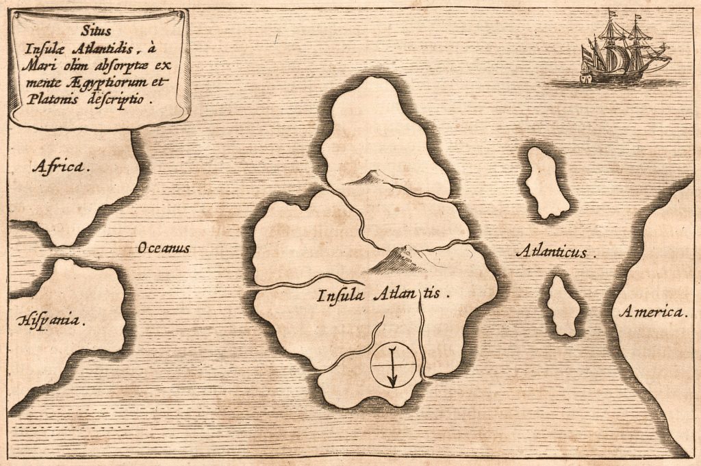 carte de l'atlantide de platon